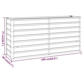 Hochbeet Rostig 160x40x77 cm Cortenstahl