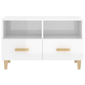 TV-Schrank Hochglanz-Weiß 80x36x50 cm Holzwerkstoff