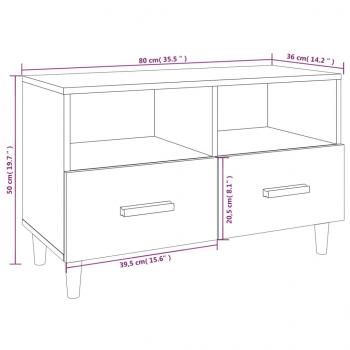 TV-Schrank Hochglanz-Weiß 80x36x50 cm Holzwerkstoff