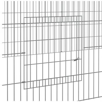 Kaninchenkäfig 2 Paneele 220x110x55 cm Verzinktes Eisen