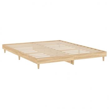 Bettgestell Sonoma-Eiche 150x200 cm Holzwerkstoff