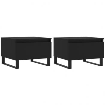 Couchtische 2 Stk. Schwarz 50x46x35 cm Holzwerkstoff