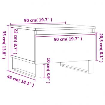 Couchtische 2 Stk. Schwarz 50x46x35 cm Holzwerkstoff