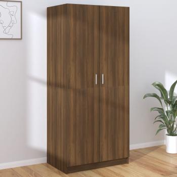 ARDEBO.de - Kleiderschrank Braun Eichen-Optik 80x52x180 cm Holzwerkstoff