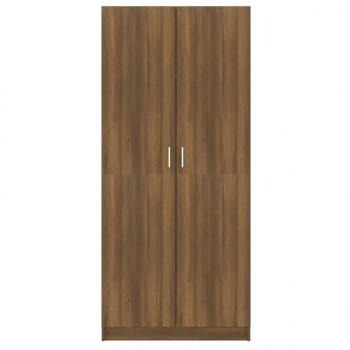 Kleiderschrank Braun Eichen-Optik 80x52x180 cm Holzwerkstoff