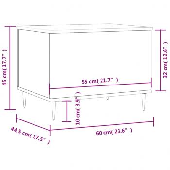 Couchtisch Schwarz 60x44,5x45 cm Holzwerkstoff