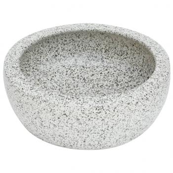 Aufsatzwaschbecken Grau Rund Ø41x14 cm Keramik