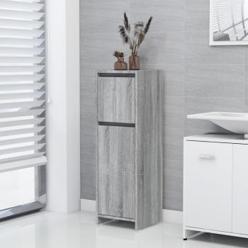 ARDEBO.de - Badschrank Grau Sonoma 30x30x95 cm Holzwerkstoff