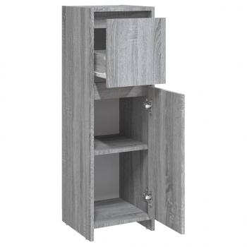 Badschrank Grau Sonoma 30x30x95 cm Holzwerkstoff