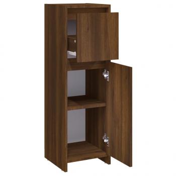 Badschrank Braun Eichen-Optik 30x30x95 cm Holzwerkstoff