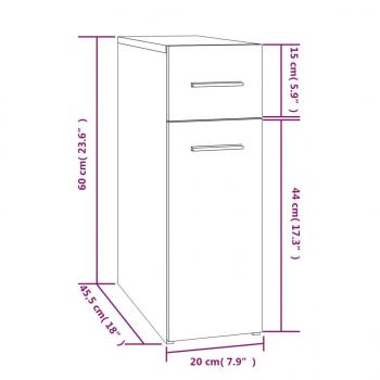 Apothekerschrank Räuchereiche 20x45,5x60 cm Holzwerkstoff