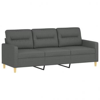 3-Sitzer-Sofa Dunkelgrau 180 cm Stoff