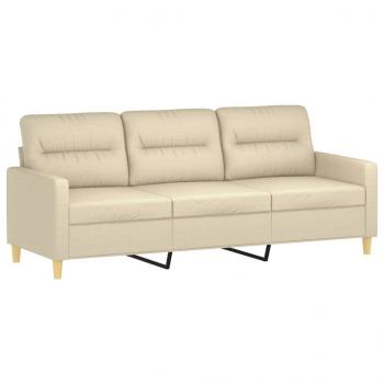 3-Sitzer-Sofa Creme 180 cm Stoff