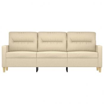 3-Sitzer-Sofa Creme 180 cm Stoff