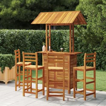 ARDEBO.de - 5-tlg. Gartenbar-Set Massivholz Akazie