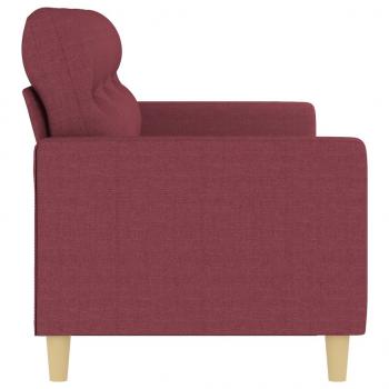 3-Sitzer-Sofa Weinrot 180 cm Stoff