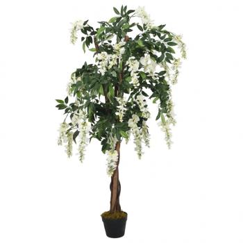 Glyzinienbaum Künstlich 560 Blätter 80 cm Grün und Weiß