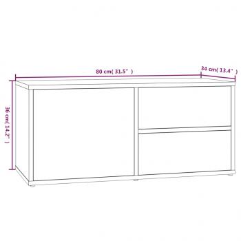 TV-Schrank Räuchereiche 80x34x36 cm Holzwerkstoff