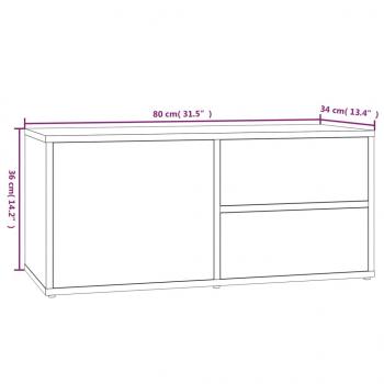 TV-Schrank Grau Sonoma 80x34x36 cm Holzwerkstoff