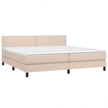 Boxspringbett mit Matratze & LED Cappuccino-Braun 200x200cm