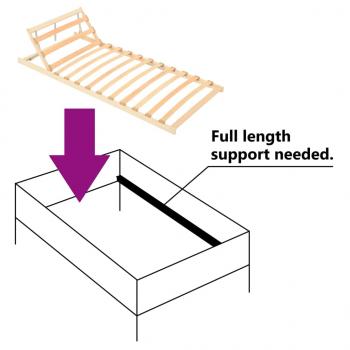 Lattenrost mit 13 Latten Verstellbares Kopfteil 80x200 cm