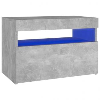 TV-Schrank mit LED-Leuchten Betongrau 60x35x40 cm