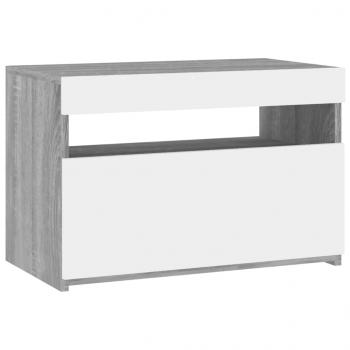 TV-Schrank mit LED-Leuchten Grau Sonoma 60x35x40 cm