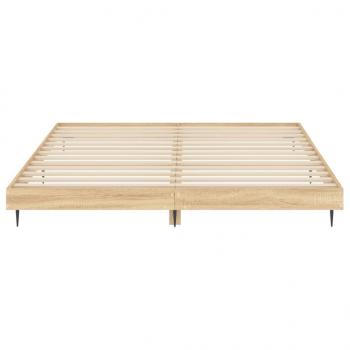 Bettgestell Sonoma-Eiche 150x200 cm Holzwerkstoff