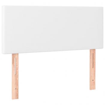 LED Kopfteil Weiß 90x5x78/88 cm Kunstleder 