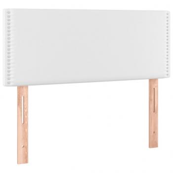 LED Kopfteil Weiß 80x5x78/88 cm Kunstleder