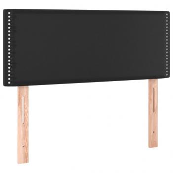 LED Kopfteil Schwarz 90x5x78/88 cm Kunstleder