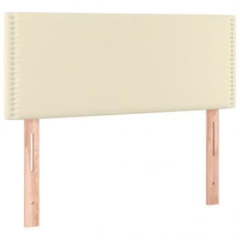 LED Kopfteil Creme 90x5x78/88 cm Kunstleder