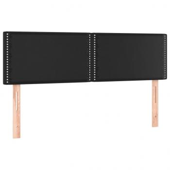 LED Kopfteil Schwarz 144x5x78/88 cm Kunstleder