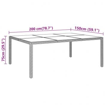 11-tlg. Garten-Essgruppe Poly Rattan Grau