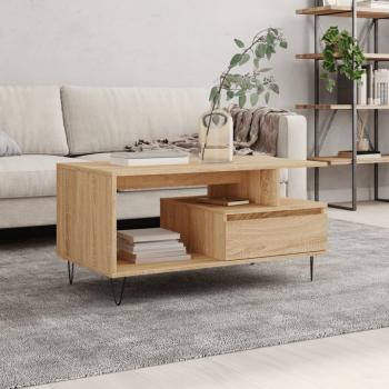 ARDEBO.de - Couchtisch Sonoma-Eiche 90x49x45 cm Holzwerkstoff