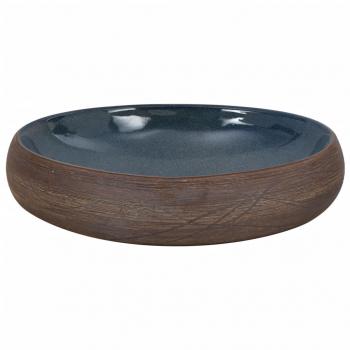 Aufsatzwaschbecken Braun und Blau Oval 59x40x15 cm Keramik