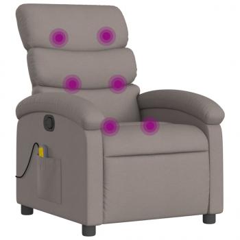 Massagesessel Taupe Stoff