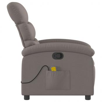 Massagesessel Taupe Stoff