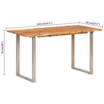 Esstisch 140x70x76 cm Massivholz Akazie