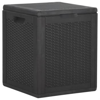 ARDEBO.de - Garten-Aufbewahrungsbox 90 L Schwarz PP Rattan