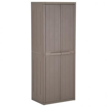 ARDEBO.de - Gartenschrank Braun 65x45x172 cm PP Holz-Optik