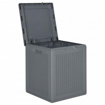 Gartenbox Grau PP Rattan 90 L