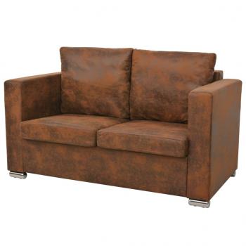 ARDEBO.de - 2-Sitzer Sofa 137 x 73 x 82 cm Künstliches Wildleder