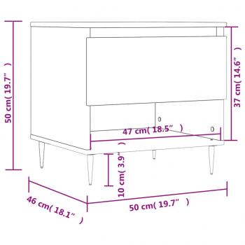 Couchtische 2 Stk. Schwarz 50x46x50 cm Holzwerkstoff