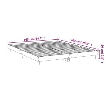 Bettgestell Sonoma-Eiche 160x200 cm Holzwerkstoff