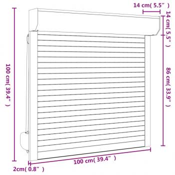 Rollladen Aluminium 100x100 cm Anthrazit