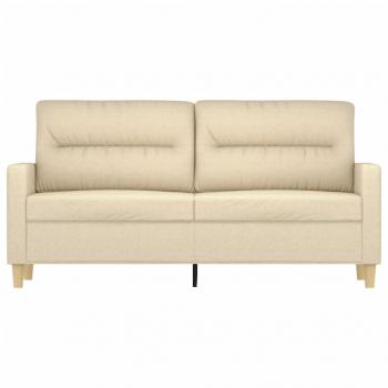 2-Sitzer-Sofa Creme 140 cm Stoff