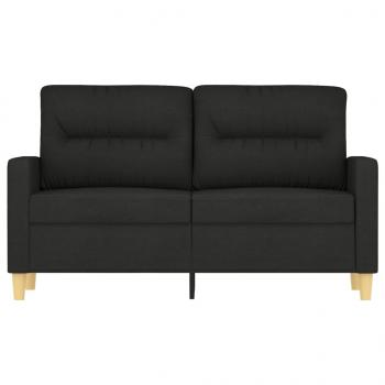 2-Sitzer-Sofa Schwarz 120 cm Stoff