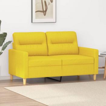 ARDEBO.de - 2-Sitzer-Sofa Hellgelb 120 cm Stoff