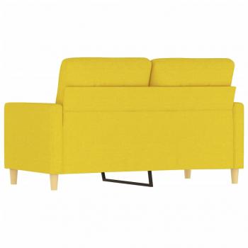 2-Sitzer-Sofa Hellgelb 120 cm Stoff